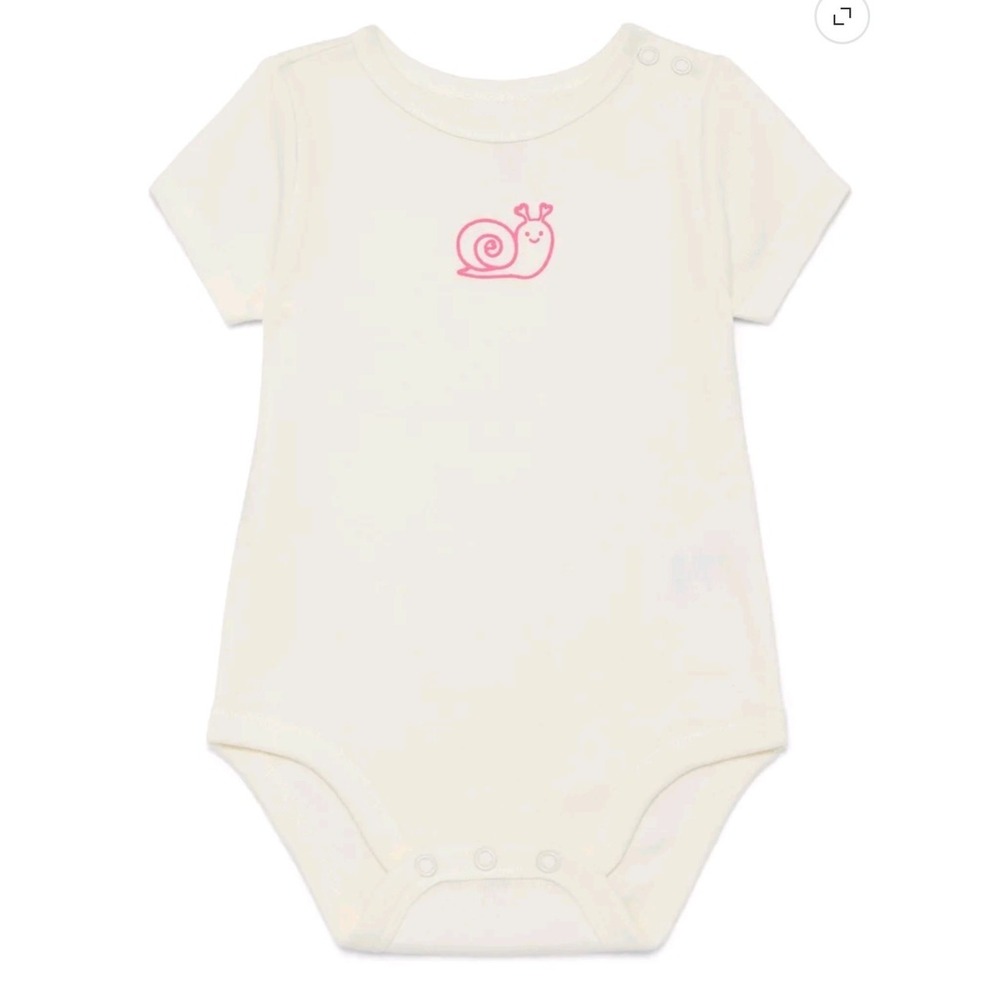 Wonder Nation Baby girls snail bodysuit size 3-6 months shirt NEW with tags